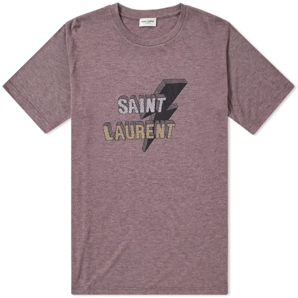 Vintage Lightning Print logo Tee