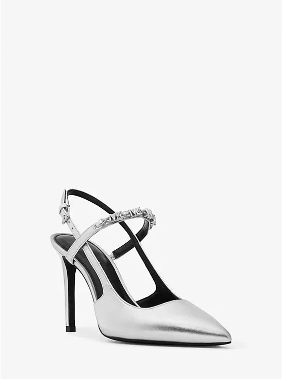 Dina Flex Metallic Leather Slingback Pump
