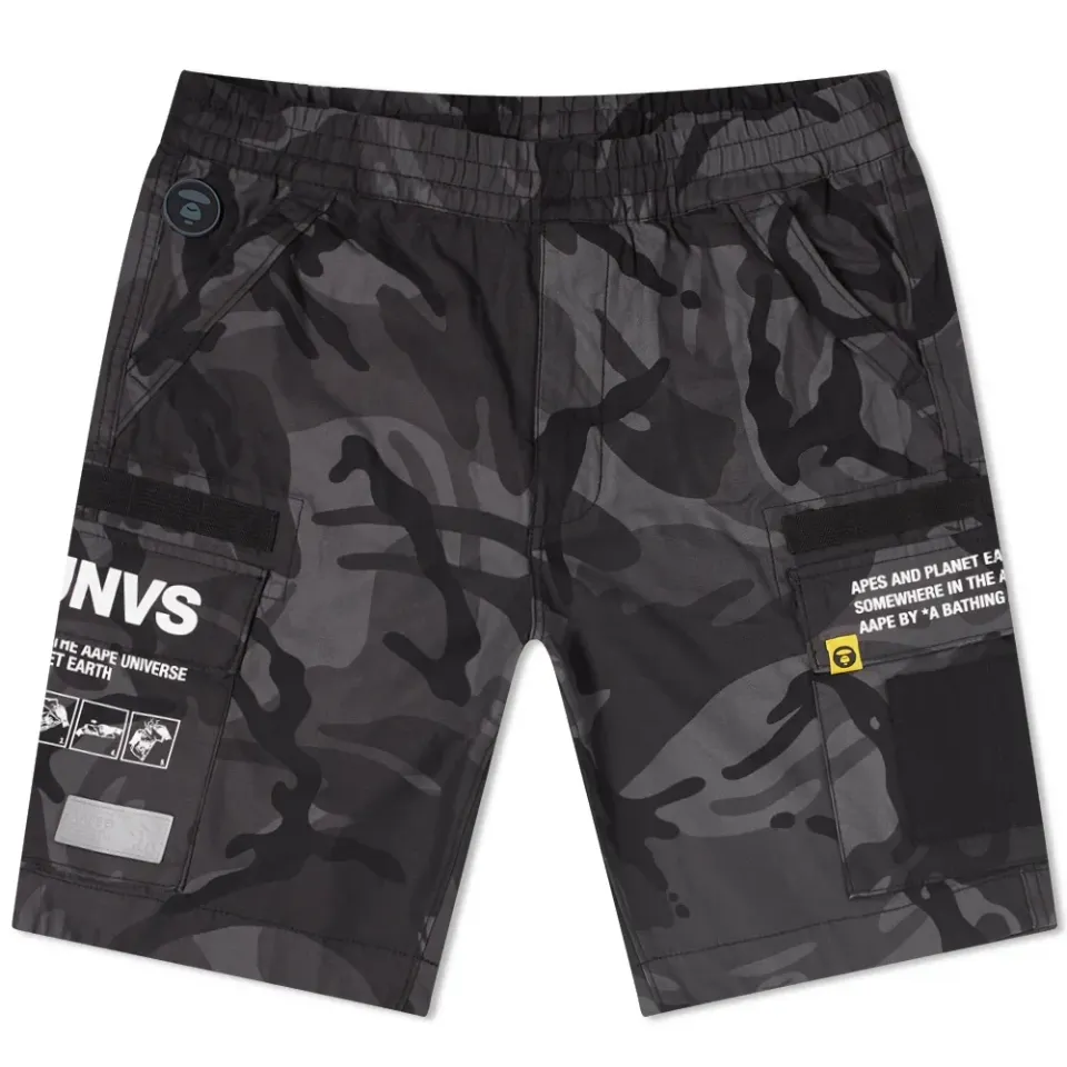AAPE Camo Woven Cargo Shorts