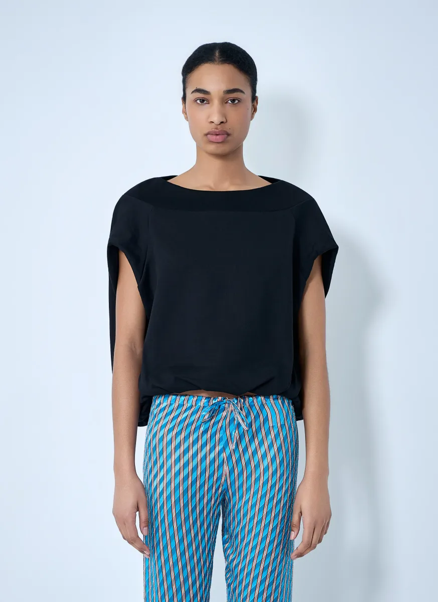 Draped Sleeve Top