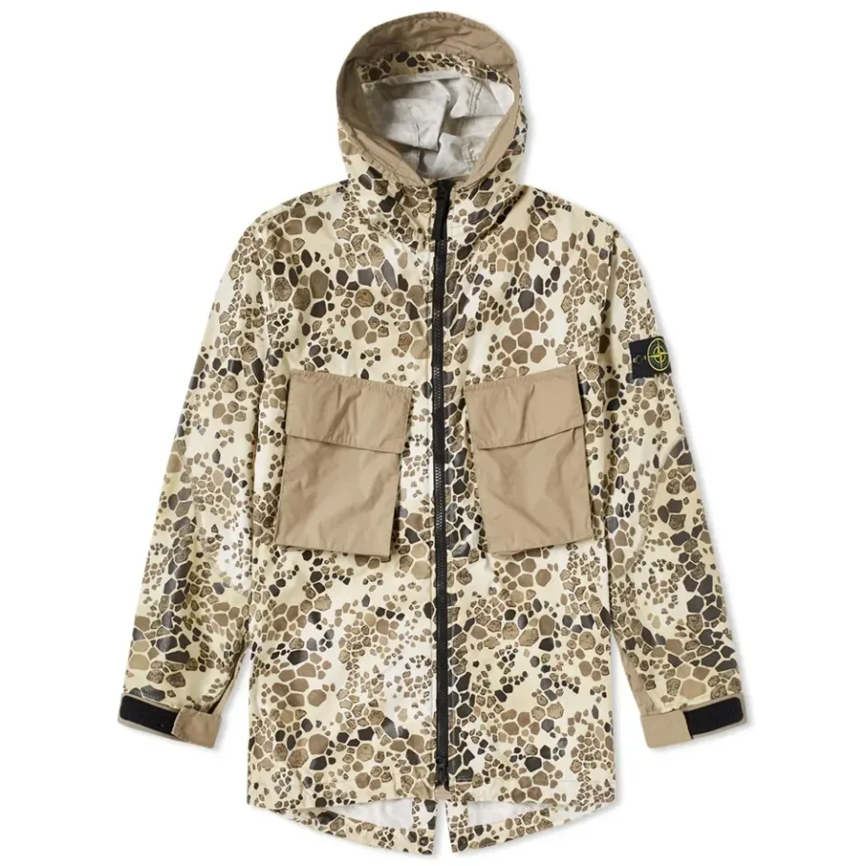 Alligator Camo Light Cotton Nylon Rep Hooded 4 Pocket Jacket