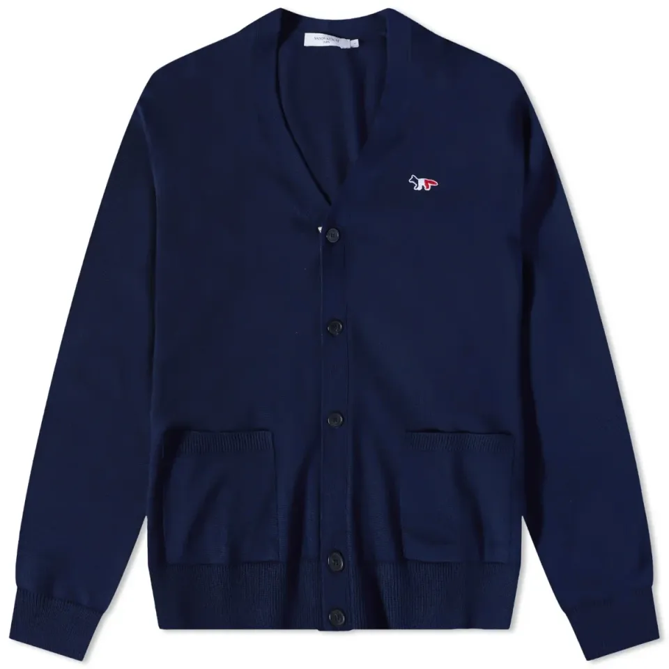 Maison Kitsuné Tricolor Fox Patch Classic Cardigan