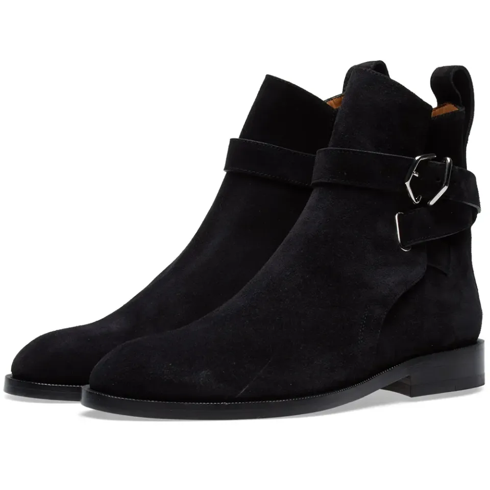 Julian Suede Buckle Ankle Boot