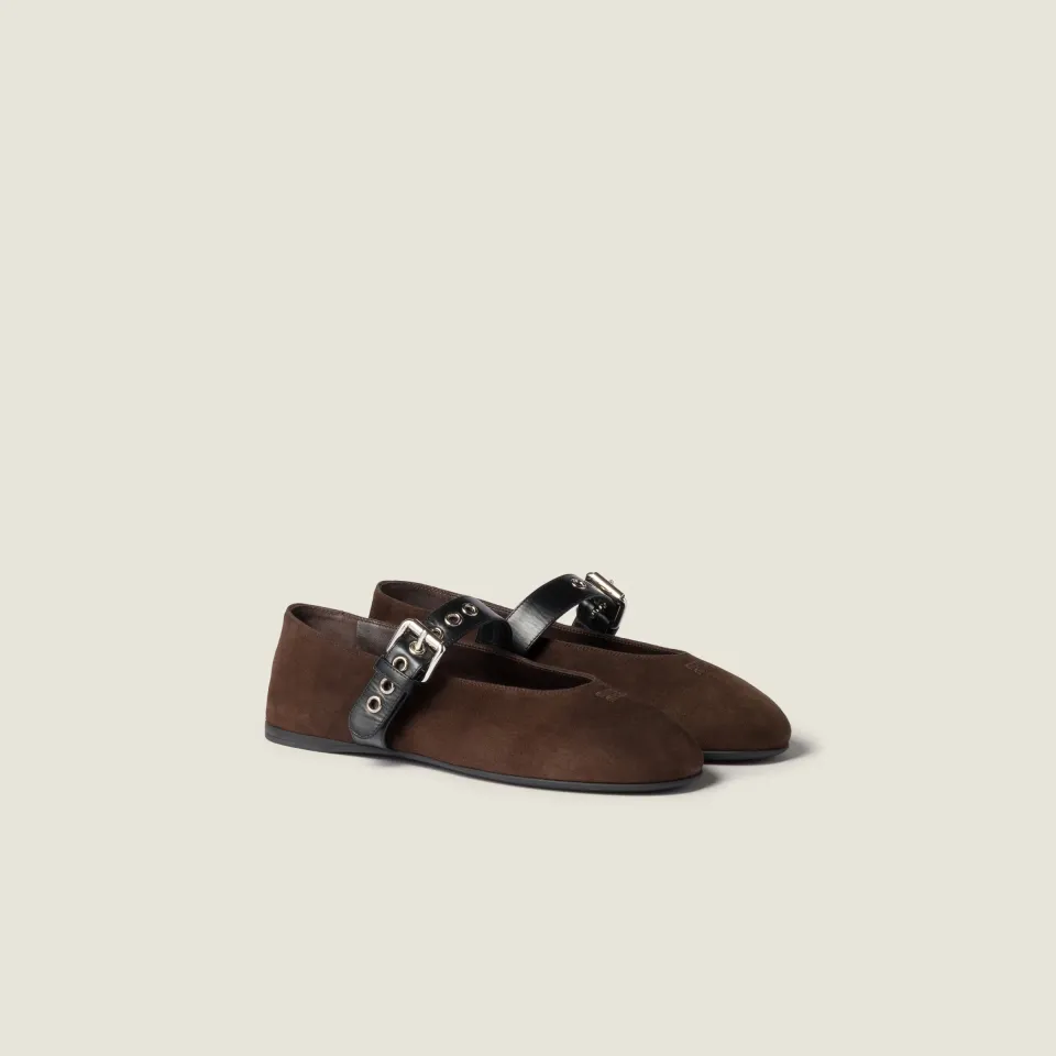 Suede ballerinas