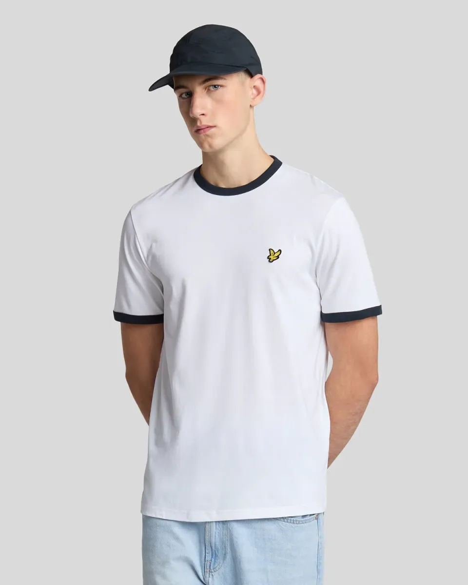 Ringer Cotton Crew Neck T-Shirt