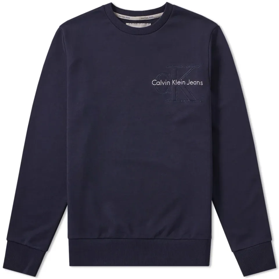 Jeans Embossed Logo Crew Sweat