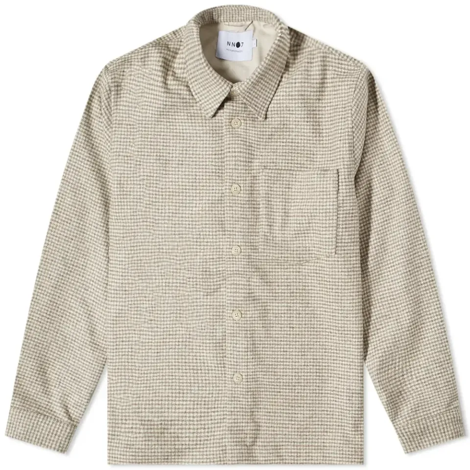 Peter Houndstooth Wool Overshirt