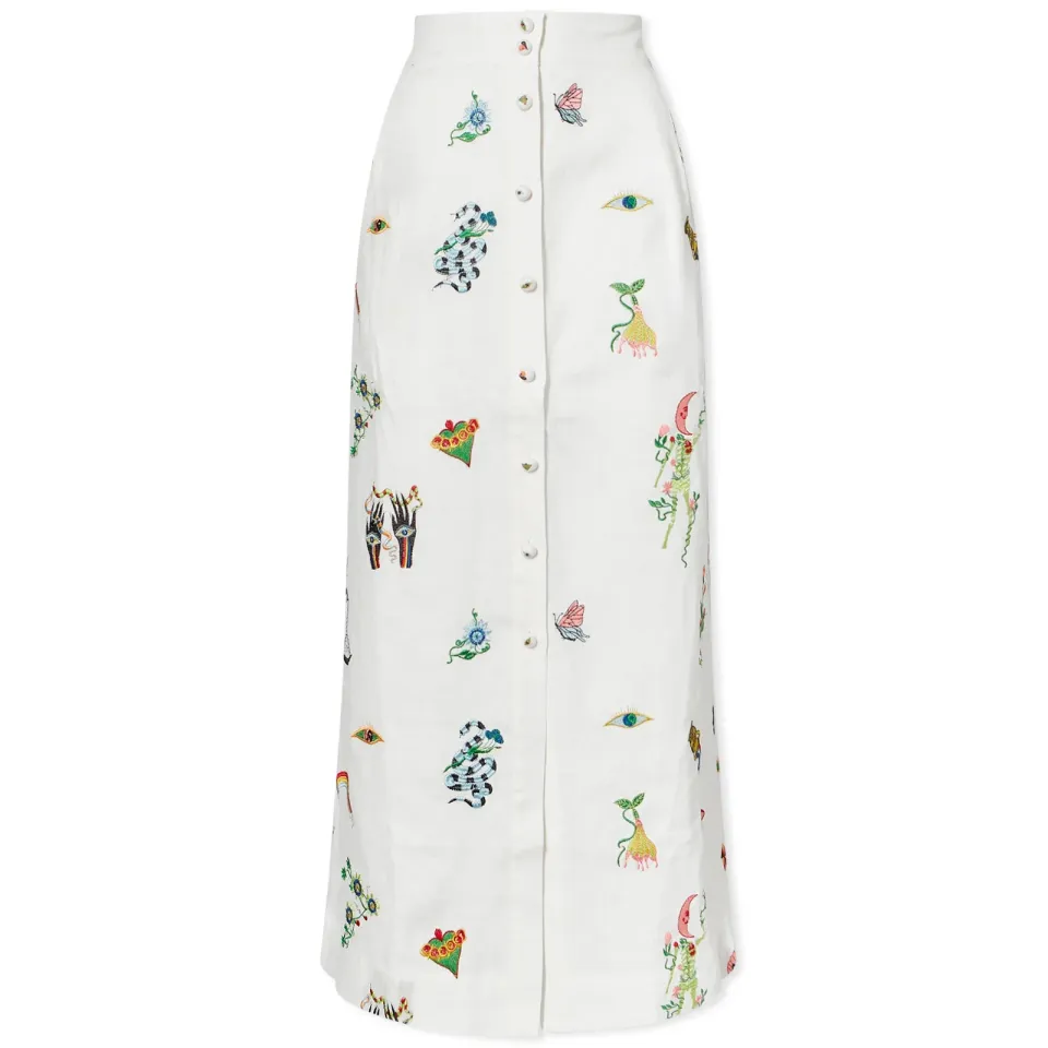ALÉMAIS Atticus Embroidered Skirt