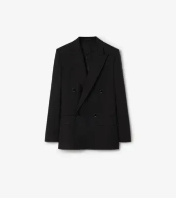 Wool Tailored Jacket in Black