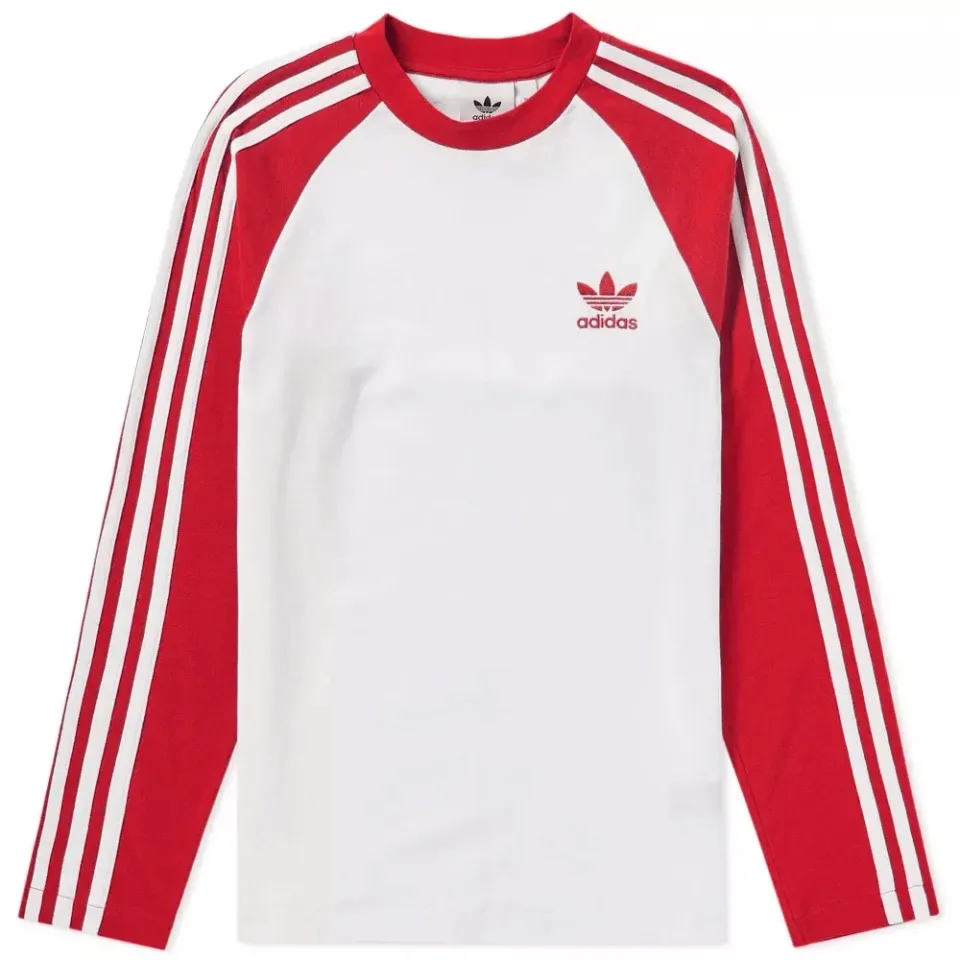 Long Sleeve 3 Stripe Pique Tee
