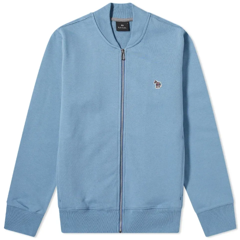 Zebra Jersey Zip Bomber