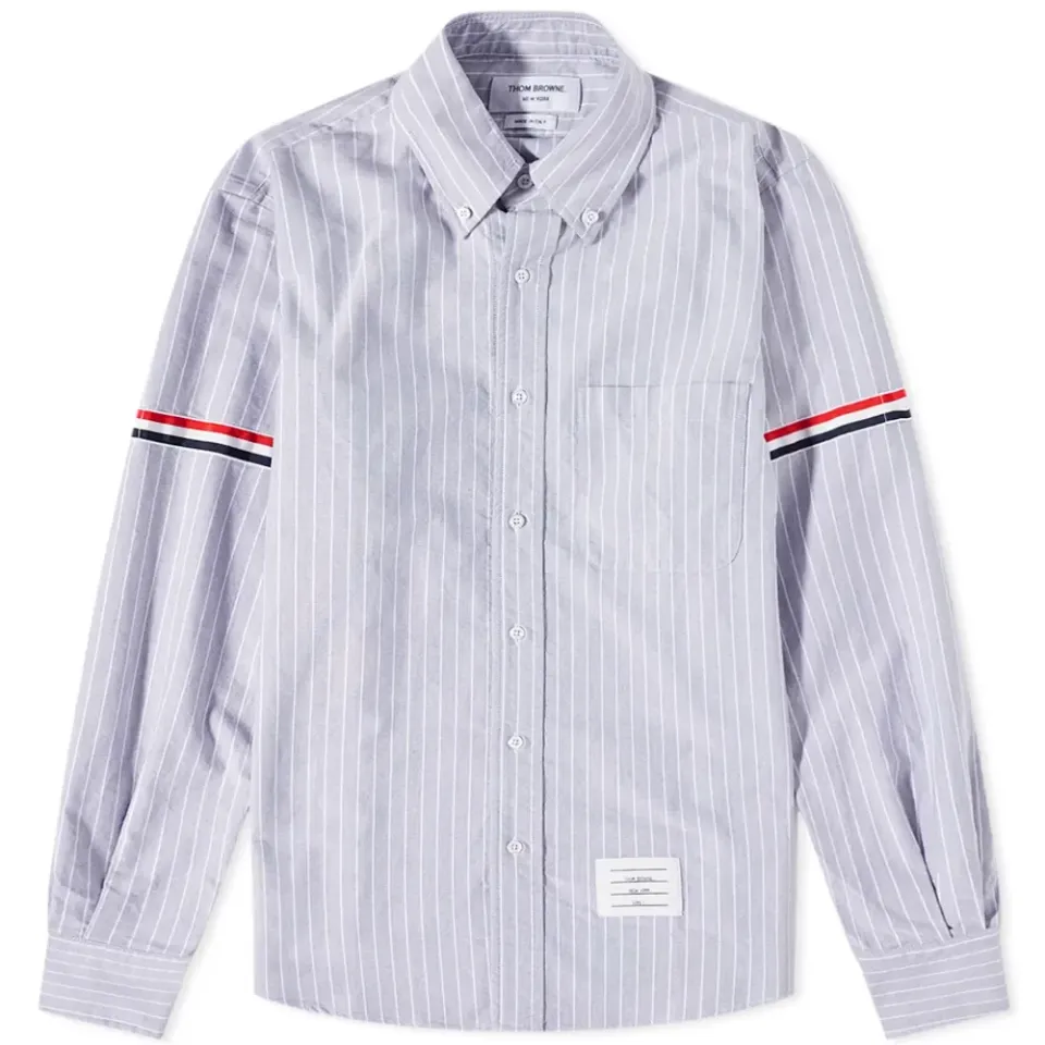Tricolor Armband Pinstripe Oxford Shirt