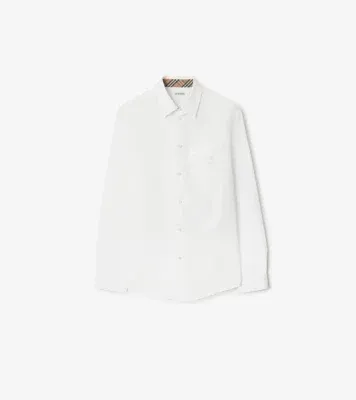 Cotton Poplin Shirt in White