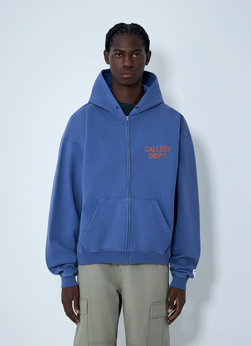90's Zip-Up Hooded Sweatshirt