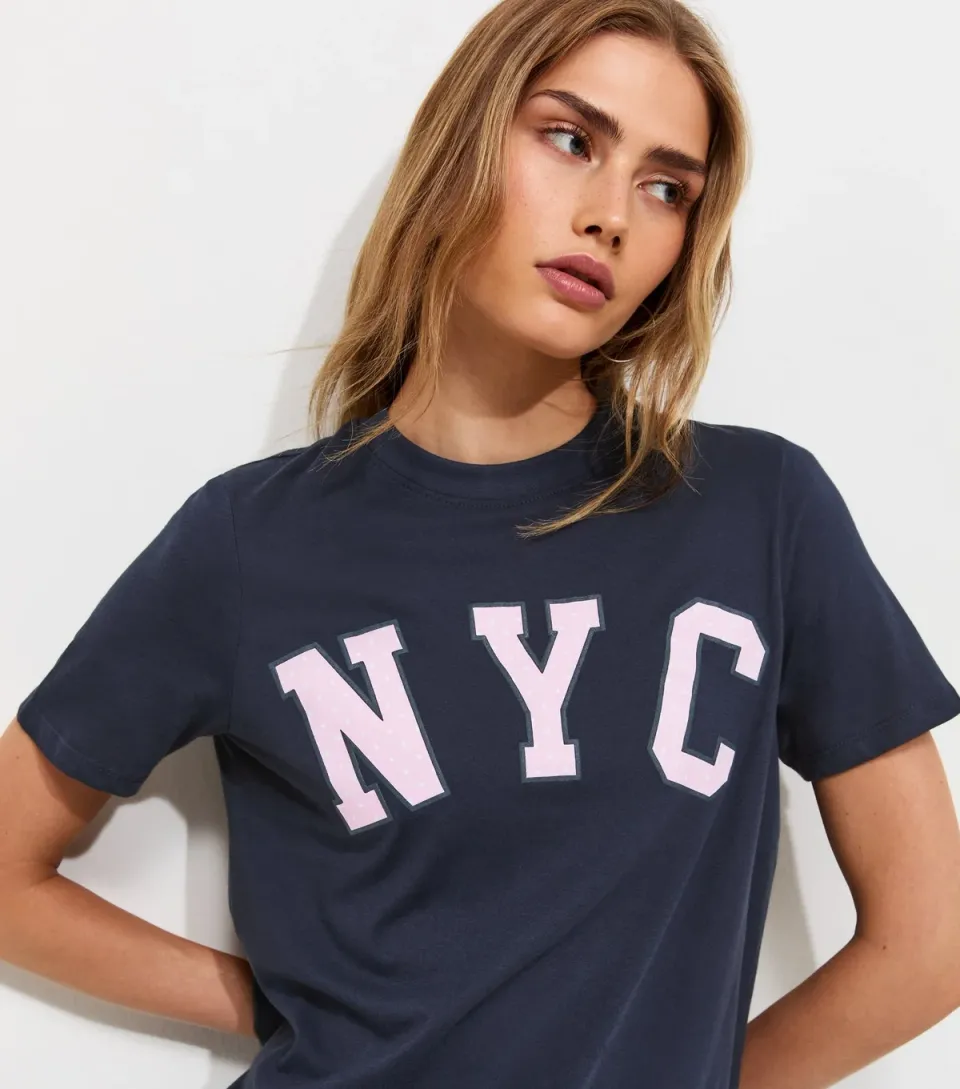 Women's Navy NYC Relaxed T-Shirt