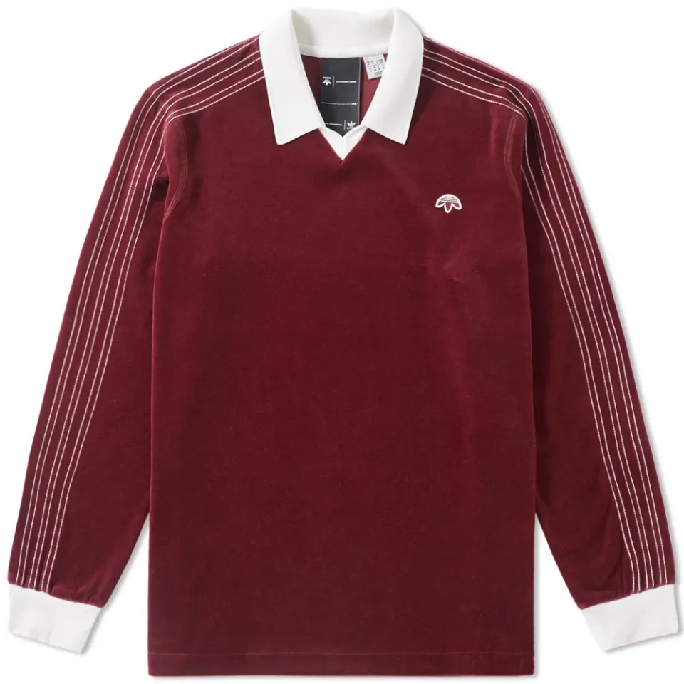 Adidas x Alexander Wang Velour Long Sleeve Polo
