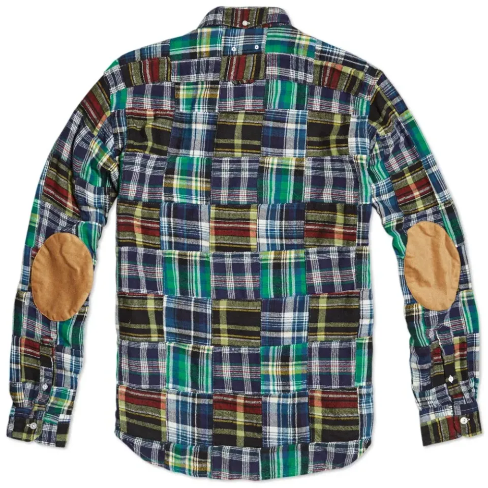 SOPHNET. Patchwork Button Down Shirt