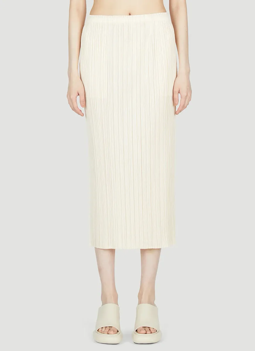 Pleated Midi Skirt