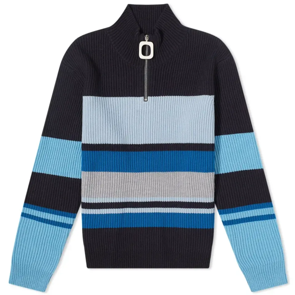 Roll Neck Striped Knit