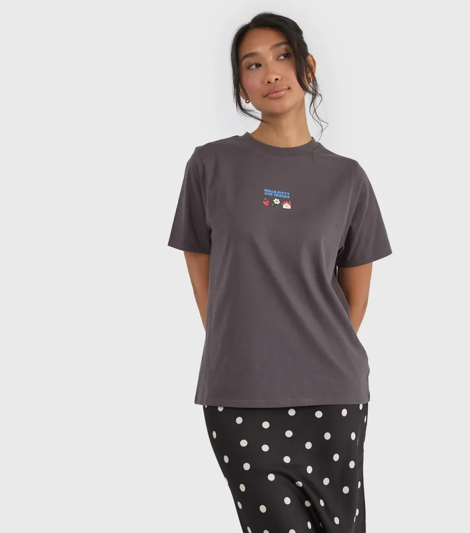 Women's Black Hello Kitty T-Shirt