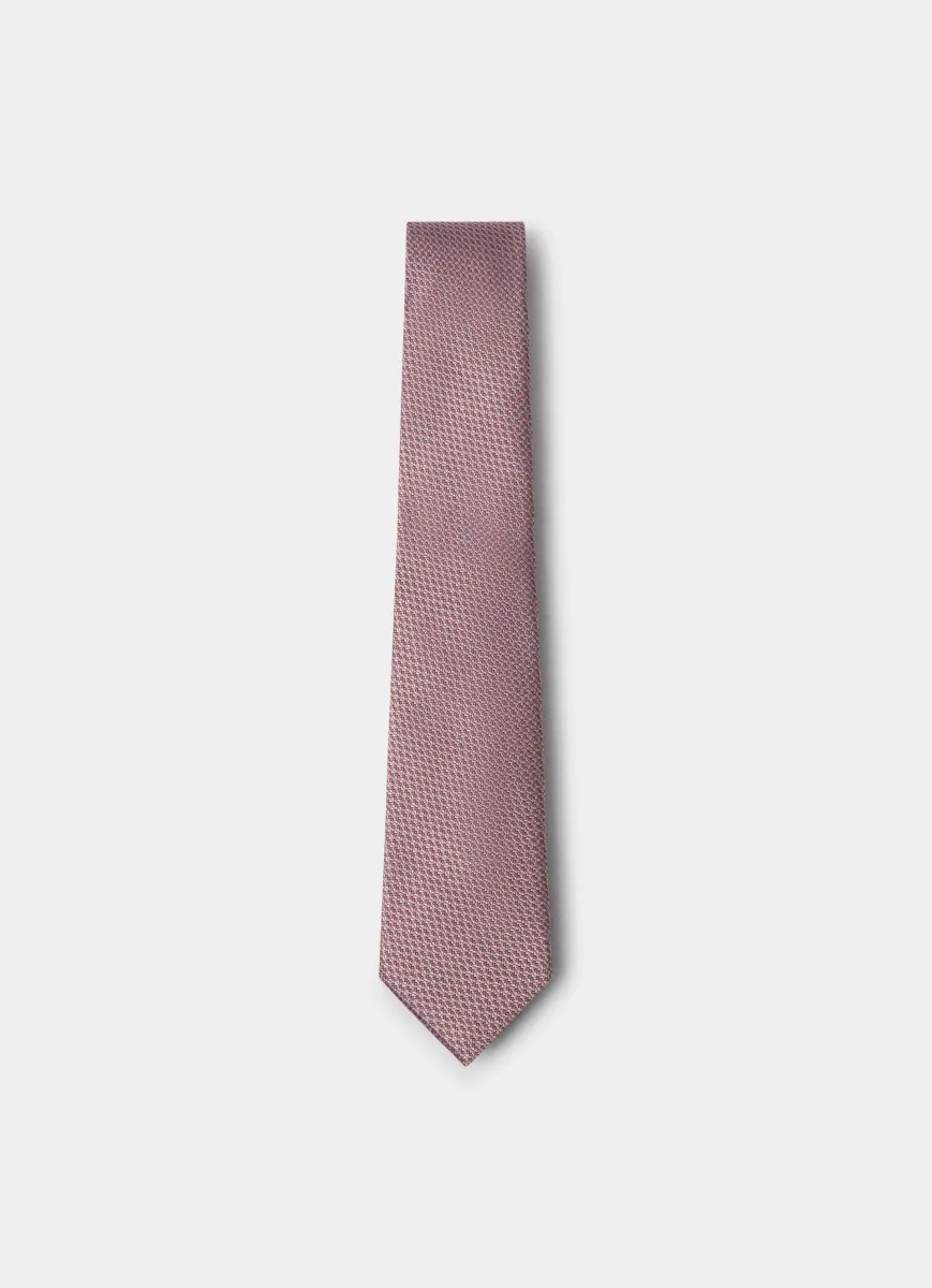 Textured Plain Silk Tie