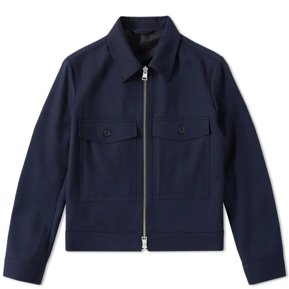 AMI Oversized Pocket Zip Jacket