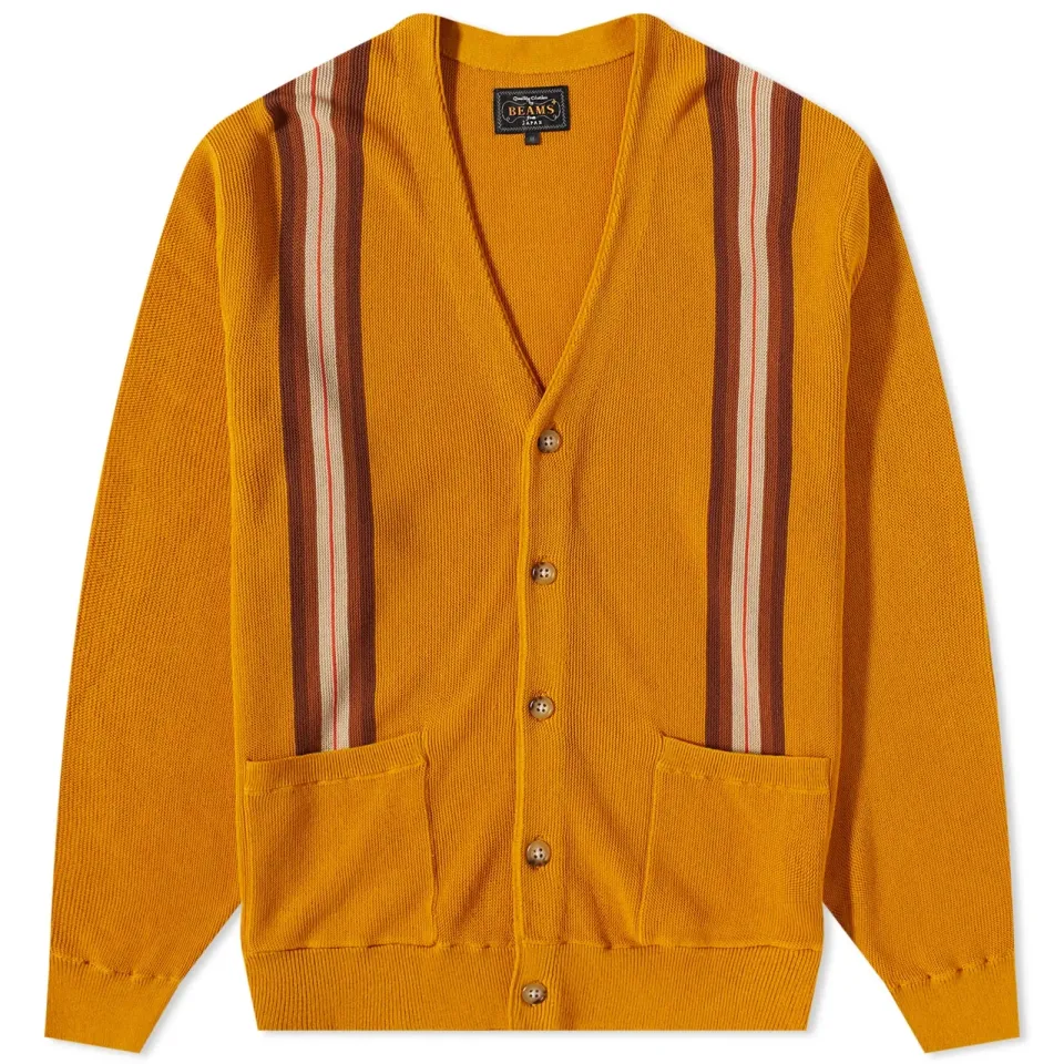 Stripe Jaquard Cardigan