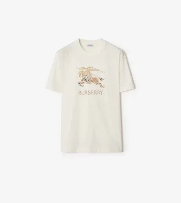 Knight Ombré Cotton T-shirt in Chalk white