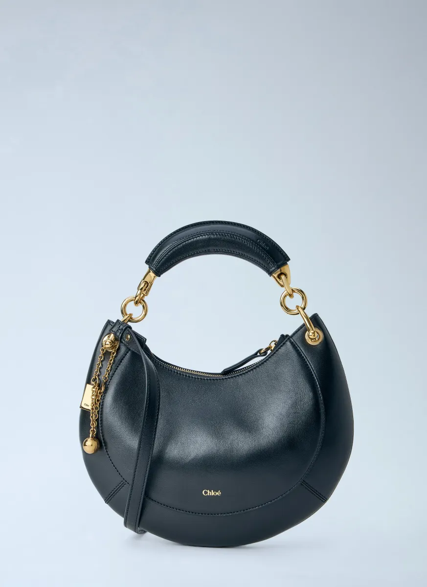 Small Banana Nappa Zipped Shoulder Bag