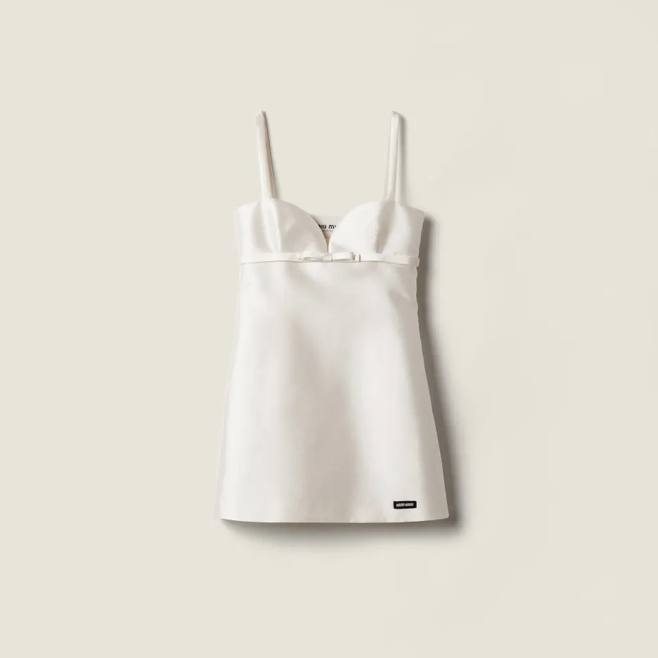 Silk and wool mini-dress