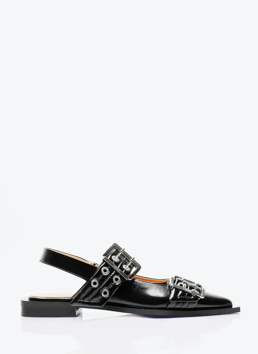 Feminine Buckle Ballerina Flats