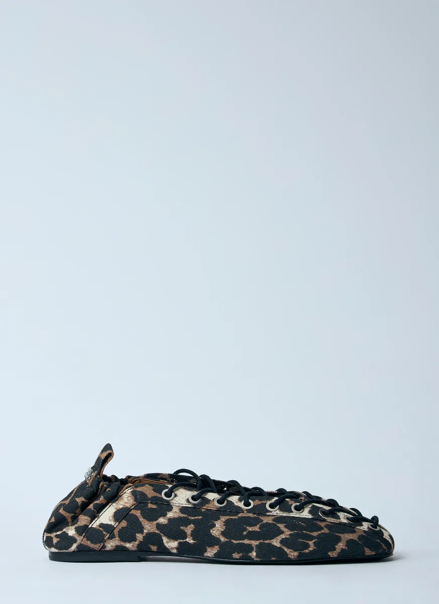 Leopard Oleatex Ballerina Flats