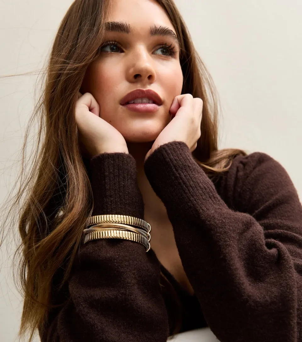 Gold Tone Vintage Wrap Bracelet
