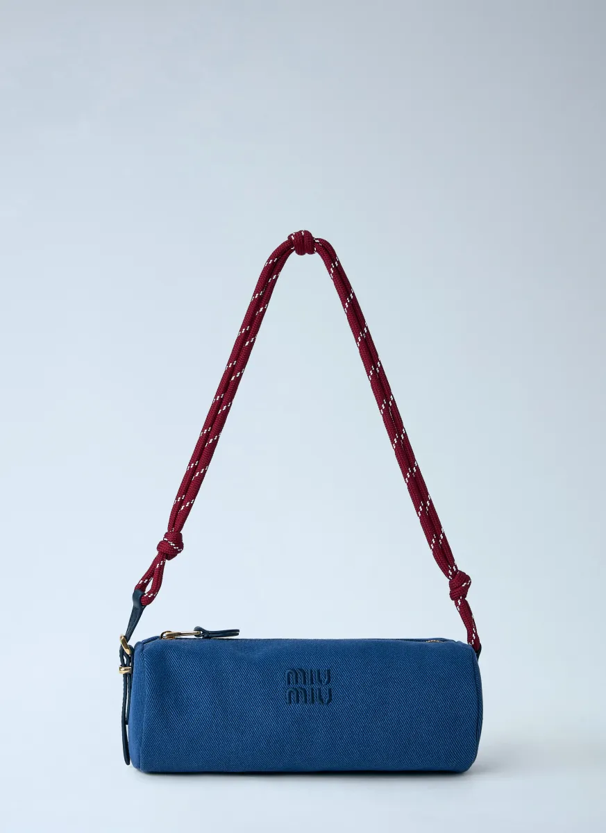 Gabardine Rope-Strap Shoulder Bag