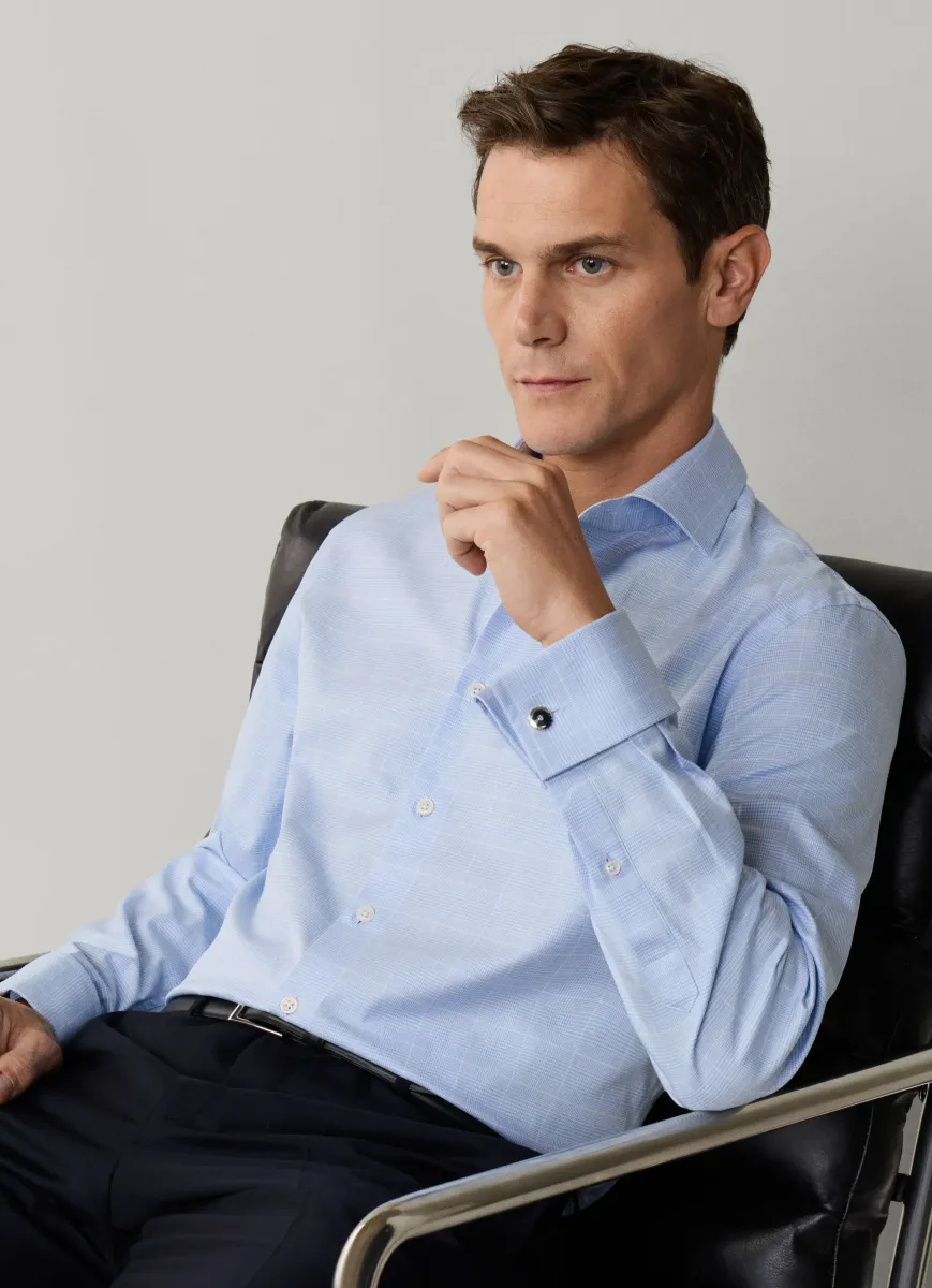 Classic Fit Formal Prince of Wales Shirt