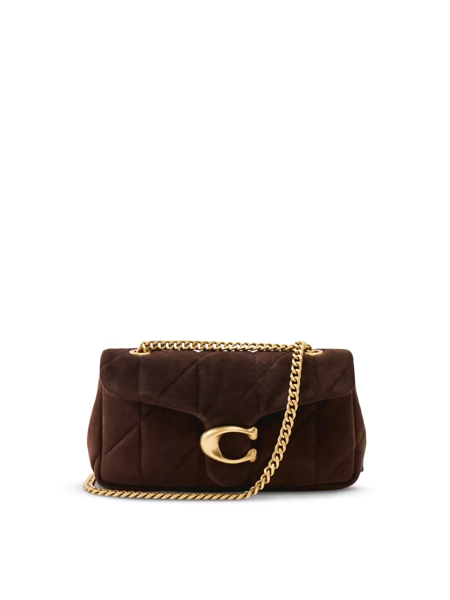 Goat Leather Soft Quilted Suede Tabby Shoulder Bag 26