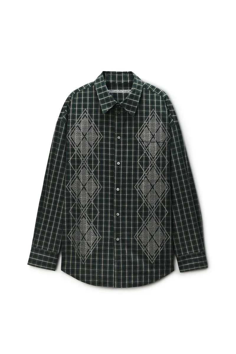 Argyle Hotfix Shirt Oversized