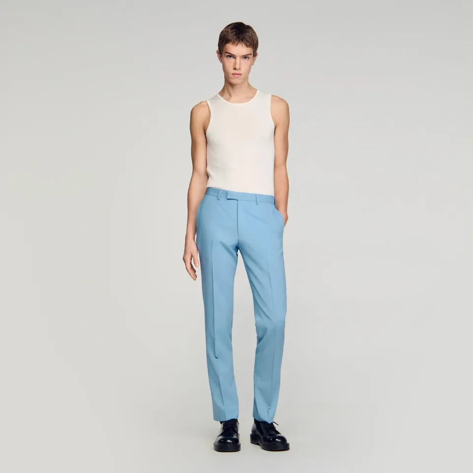 Wool suit trousers