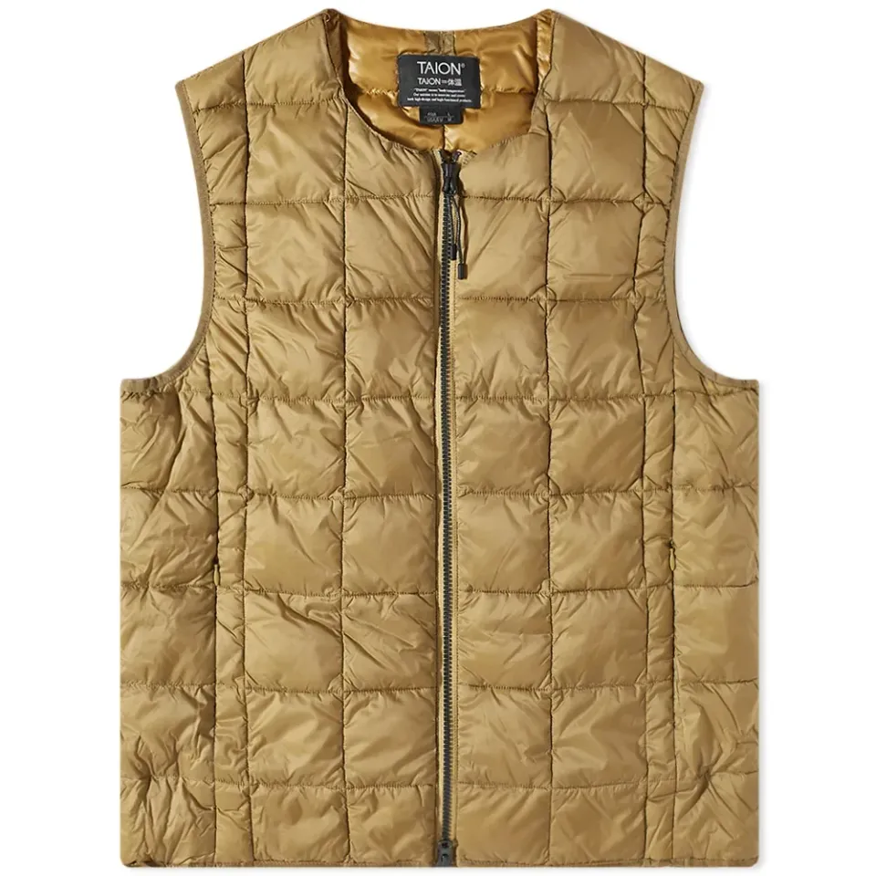 Crew Neck Zip Down Vest
