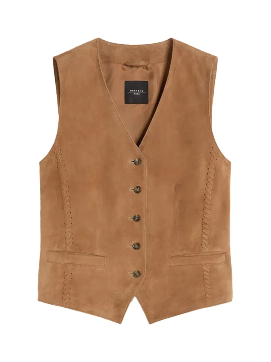 Suede Waistcoat Brown