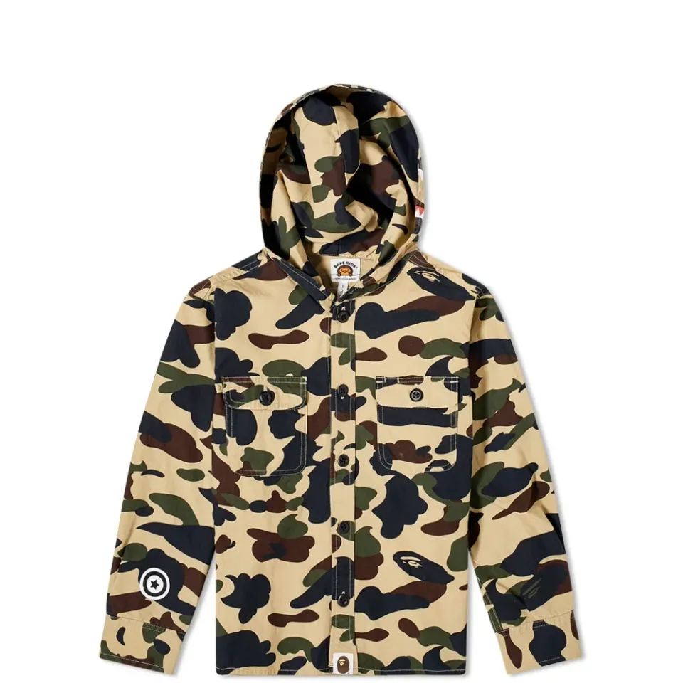 1st Camo Shark Hooded Shirt