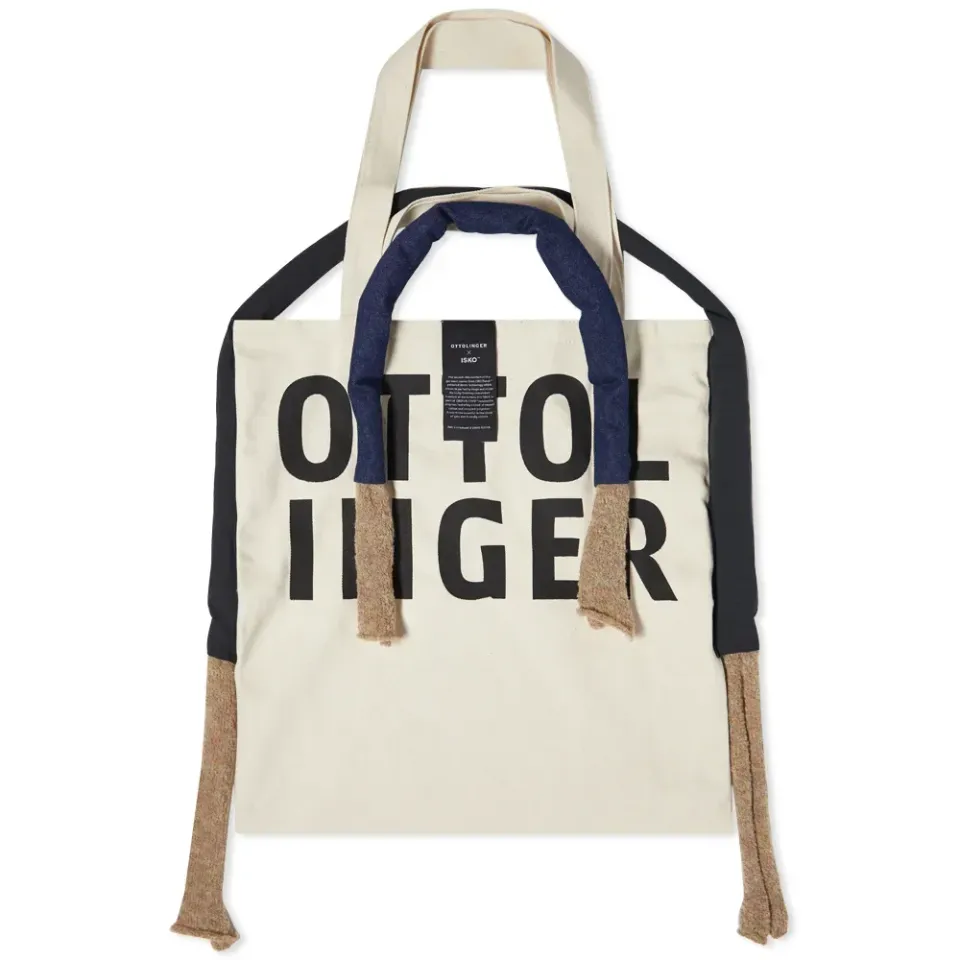 Puffy String Denim Tote Bag