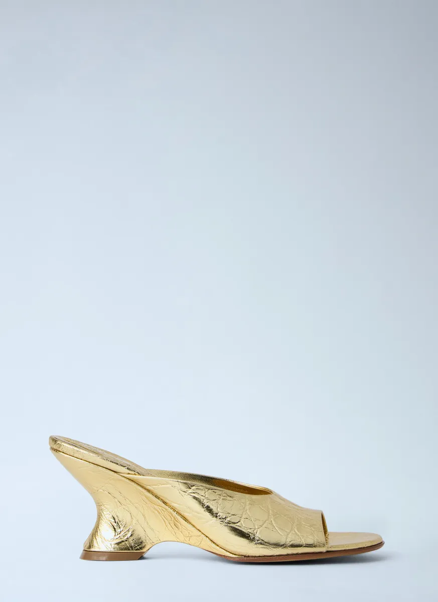 Sculpted Leather Mules