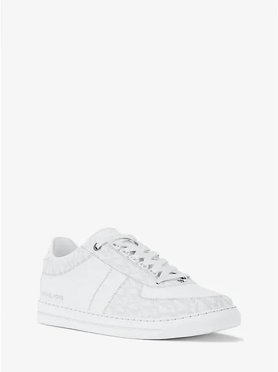Brady Signature Logo and Leather Sneaker
