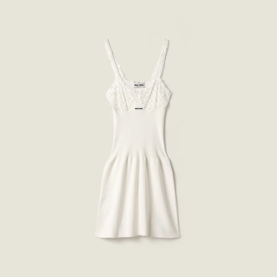 Cotton and lace dress
