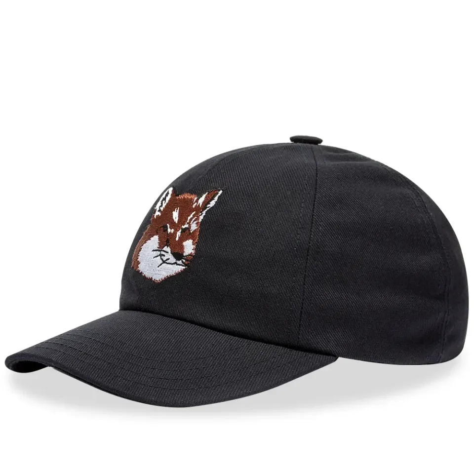 Maison Kitsuné Large Fox Head Embroidery 6 Panel Cap