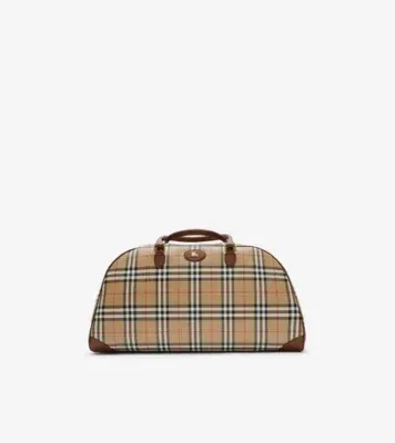Check Holdall in Archive beige - Men, Cotton