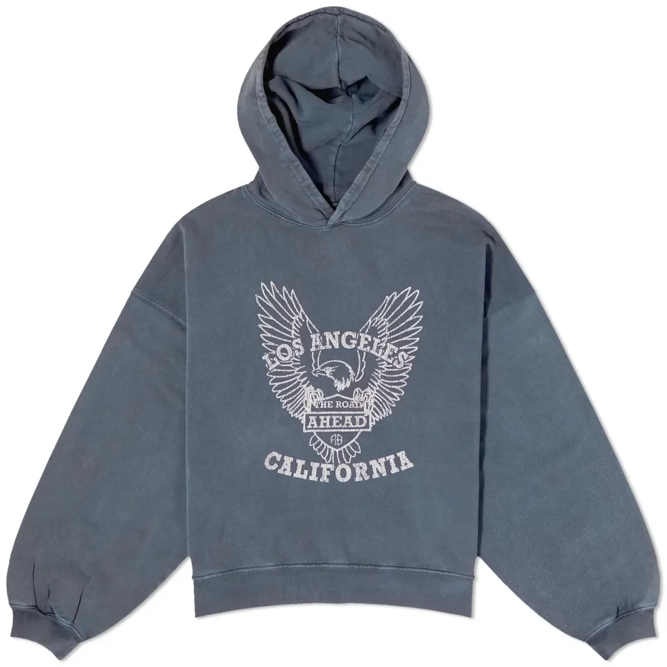 Alec White Eagle Print Hoodie