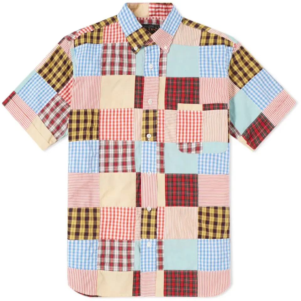 Short Sleeve Patchwork Shirt