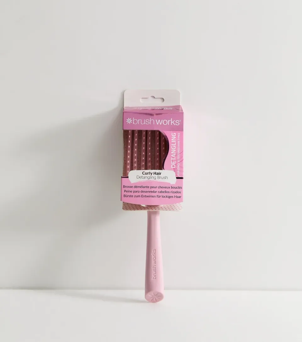 Light Pink Curly Hair Detangling Brush
